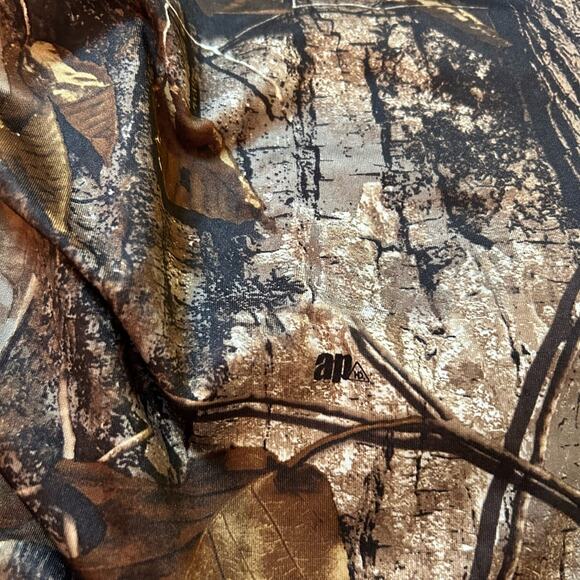 Sports Afield 1/4 Zip Pullover Top Large Realtree Camo Green Brown Hunting - Picture 5 of 5